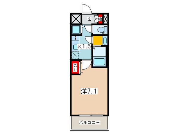 S-RESIDENCE谷町九丁目の物件間取画像